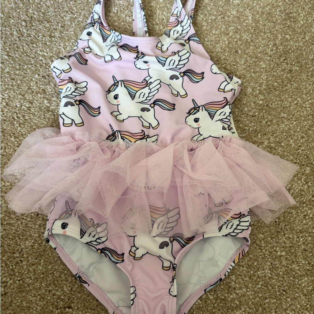 Huxbaby Pink and White Baby Swimsuit